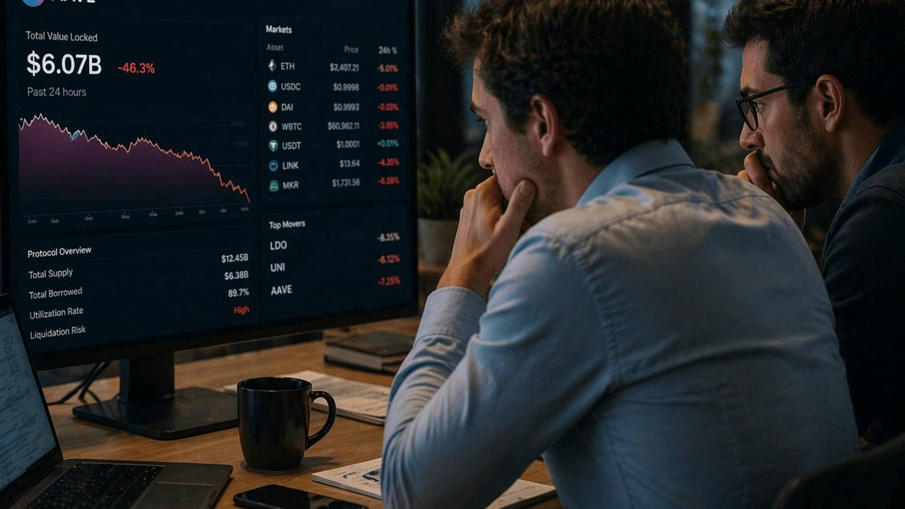 Cryptocurrencies: AAVE loses US$6 billion and fears impact on the stock market