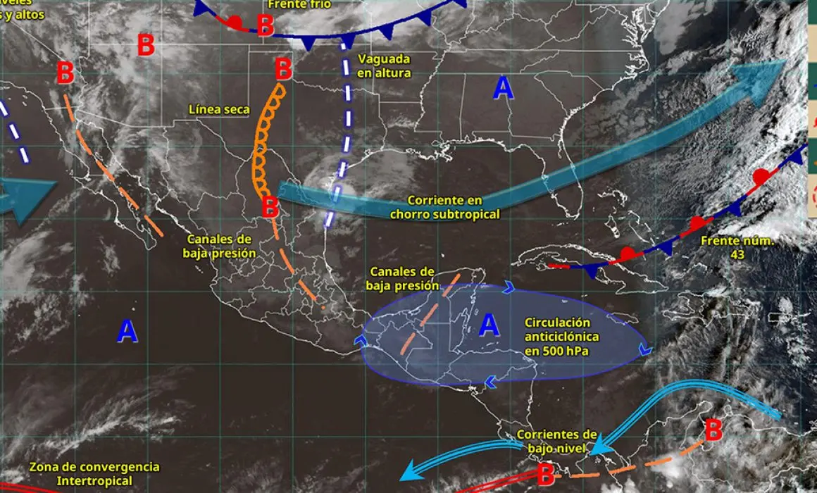 Cold front 44 will impact Mexico with storms and hail this weekend